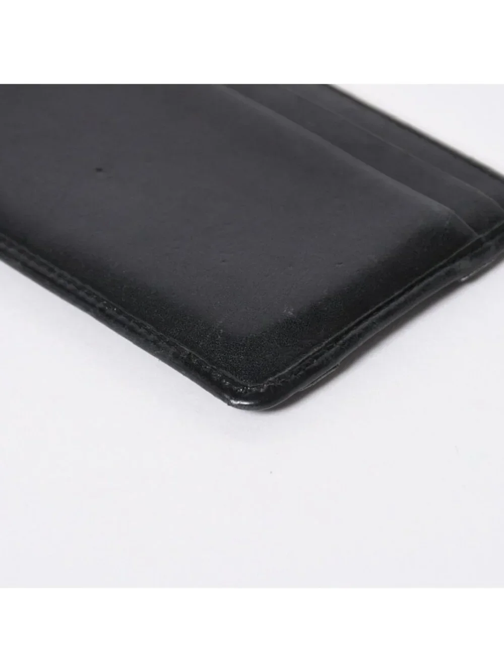 Chanel Cambon Line Card Case CC Logo Lambskin Black Pink